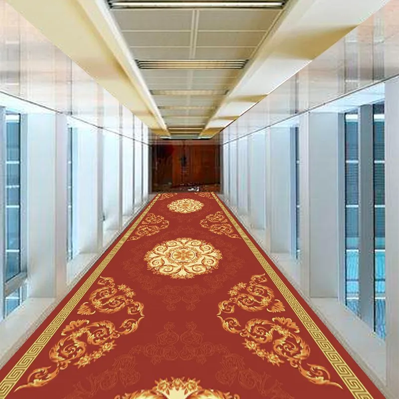 

Reese Classical European Lobby Carpet For Stairway Hallway Home Decor Corridor Aisle Party Wedding Anti Slip Area Rugs Washable