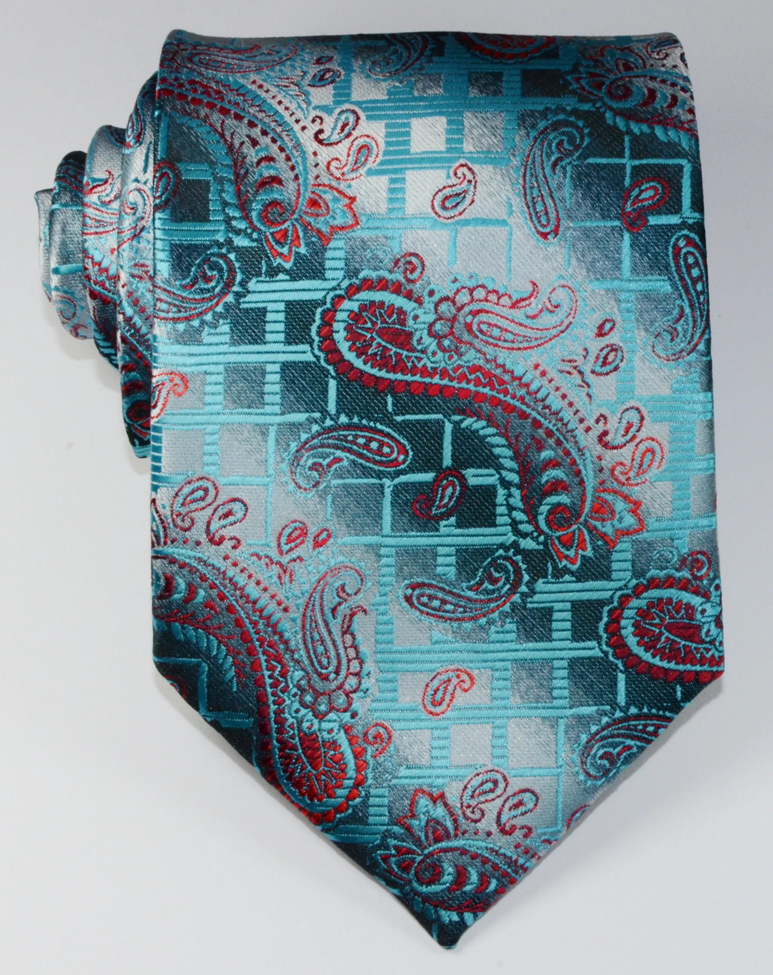 

Men's Plaid Tie Paisley Silk Blue Red Floral Necktie Formal Business Luxury Wedding Party Fashion Neckties