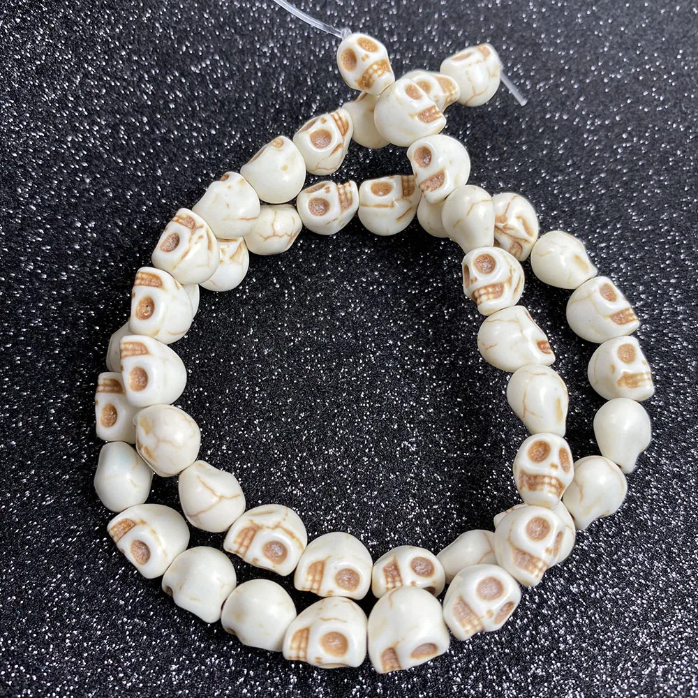 

Fine Natural Stone Skull shape beads charm small hole Beads for Women men Jewelry Making DIY Necklace Bracelet Accessories