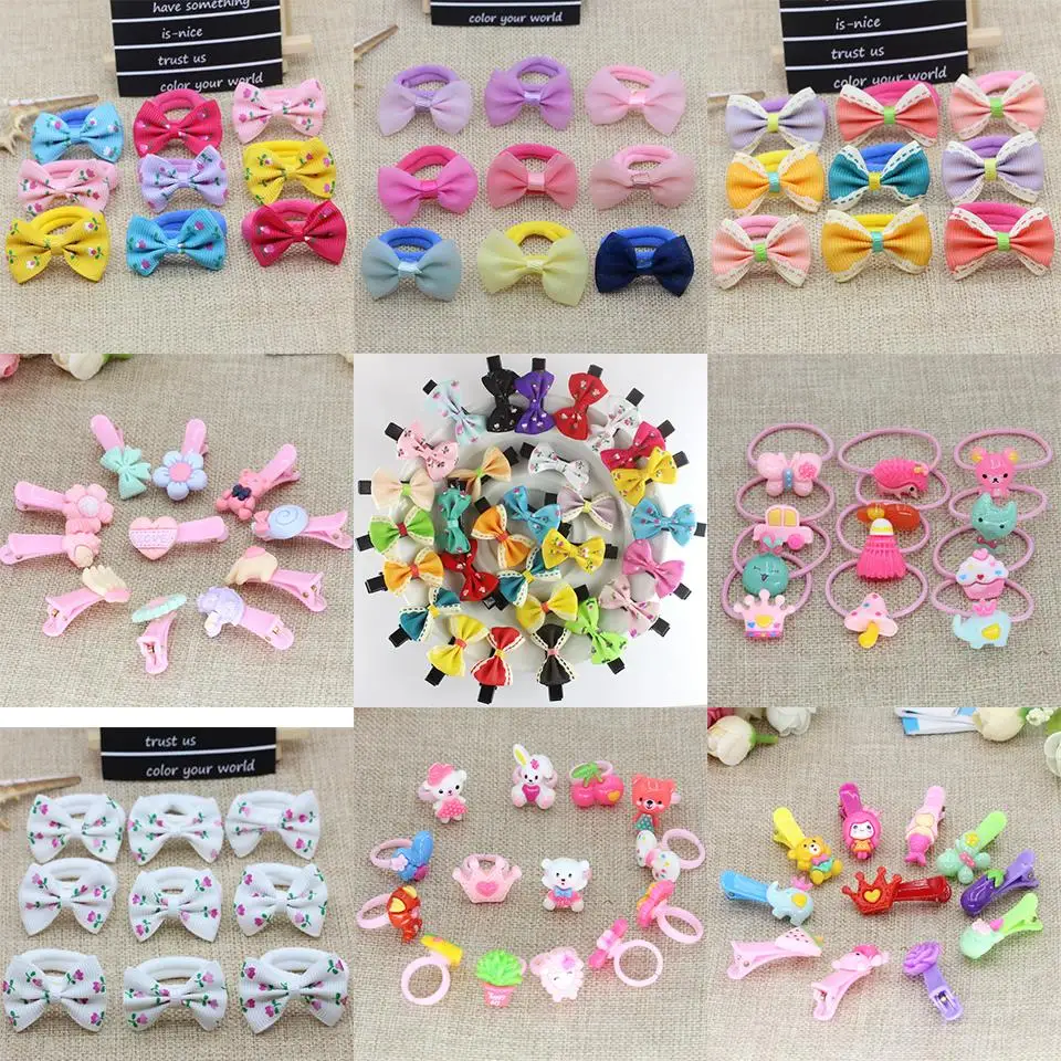 Isnice 10 шт. бант резинки для волос девушка для украшения волос, высокое качество украшение для волос цветок аксессуары для волос из кружева