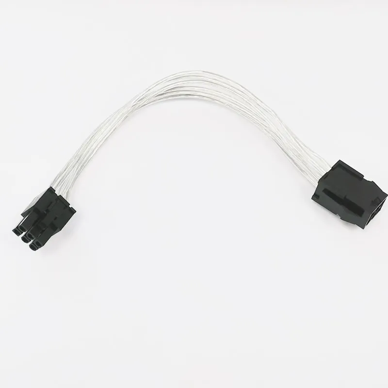 

PCIE CPU Female 6P to Male 6Pin GPU power supply Tinned copper wire mining 18AWG 20cm For High-power graphics card