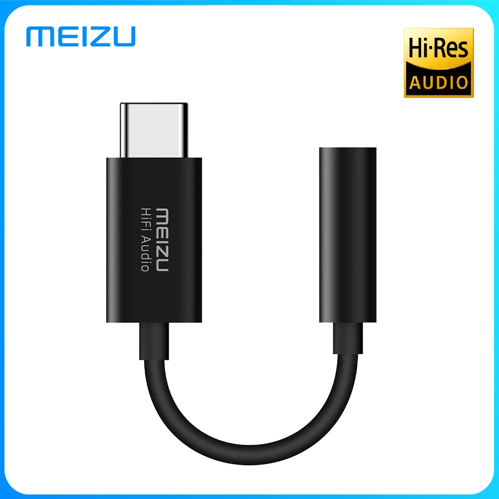 [해외] Meizu HD USB TYPE C ~ 3.5MM 이어폰 앰프 어댑터 Hifi DAC Audio Amplificador for Meizu 16s 안드로이드 폰 PC MAC
