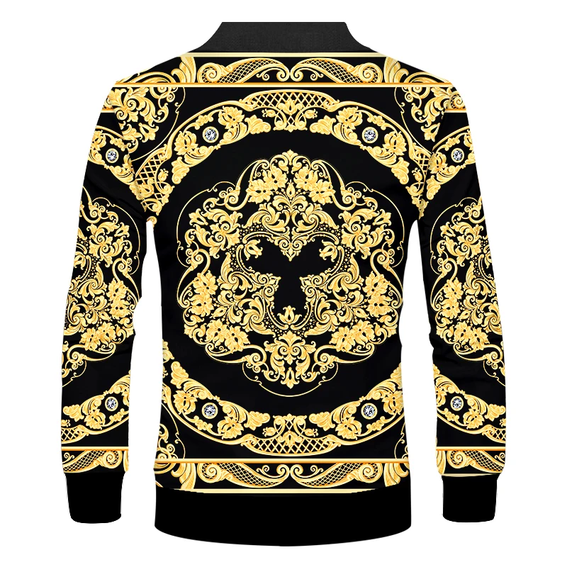 Куртка IFPD в стиле барокко на молнии для мужчин и женщин роскошное пальто с 3D