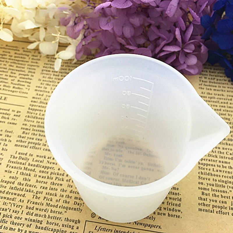 

3 Pcs Silicone Measuring Cup Diy Resin Glue Tools Cup Making Handmade Craft,100Ml