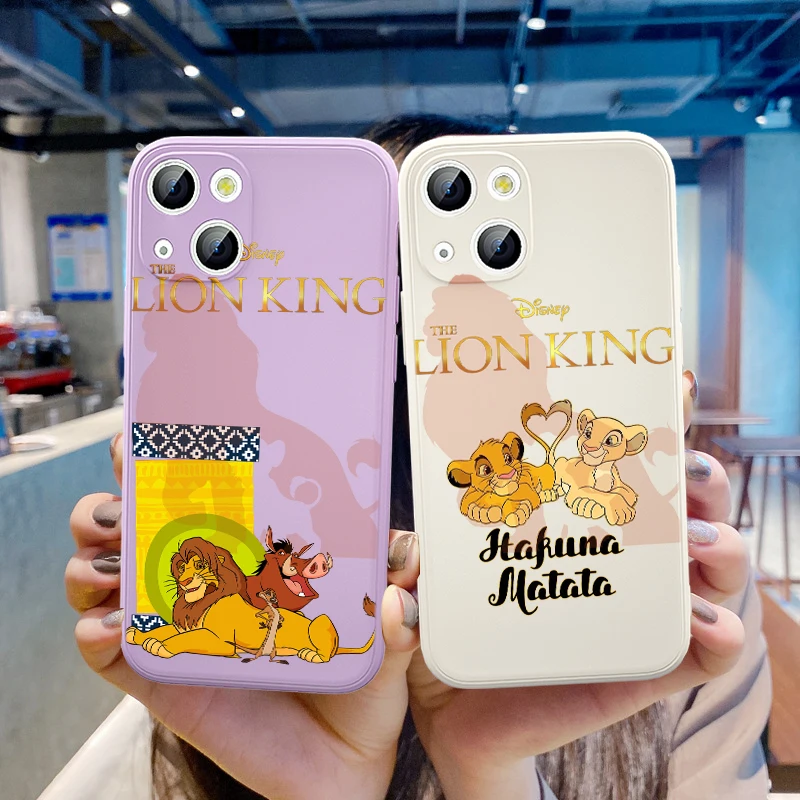 

Phone Case For Apple iPhone 13 12 mini 11 8 7 6 XS XR SE 2020 Pro Max Plus The Lion King Liquid Silicone Soft