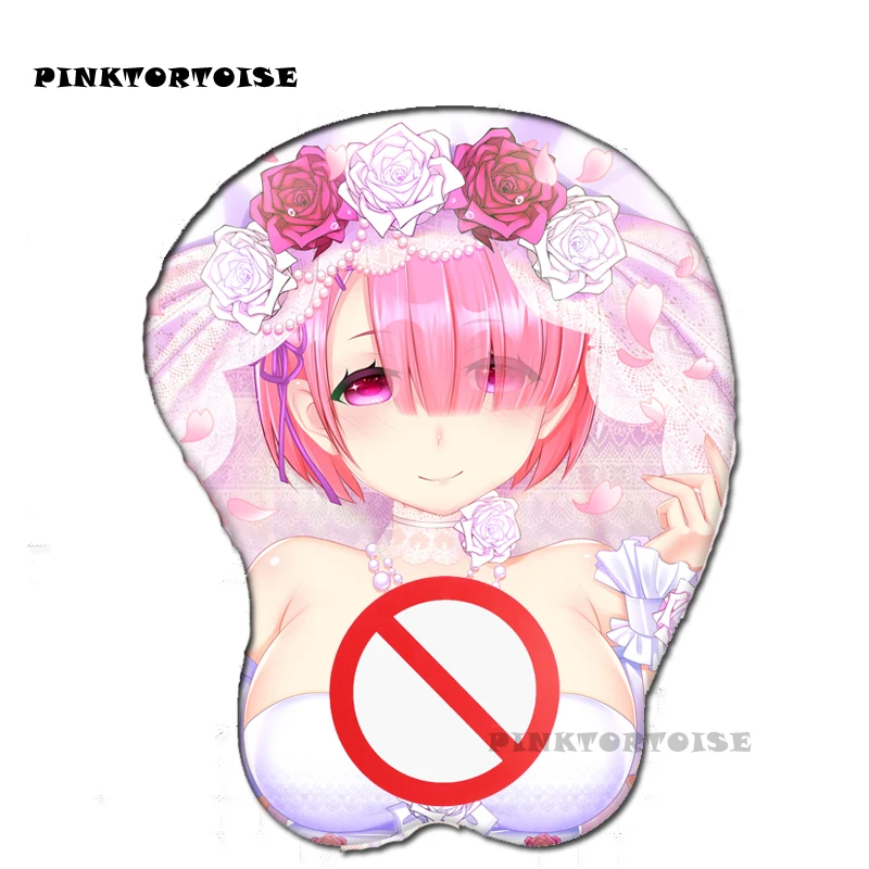 PINKTORTOISE аниме Re: жизнь в другом мире от zero Ram 3D нагрудный коврик для мыши мягкий