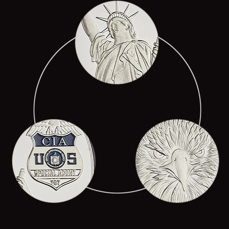 

USA CIA We Are The Nation's First Line of Defense Silent Warriors Silver Plated Coin