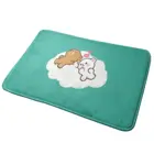 Коврик для входной двери коврик для ванной коврик милые медведи плюшевые медведи Симпатичные медведи персик и Гома милый бойфренд любовь молоко мокко Противоскользящий