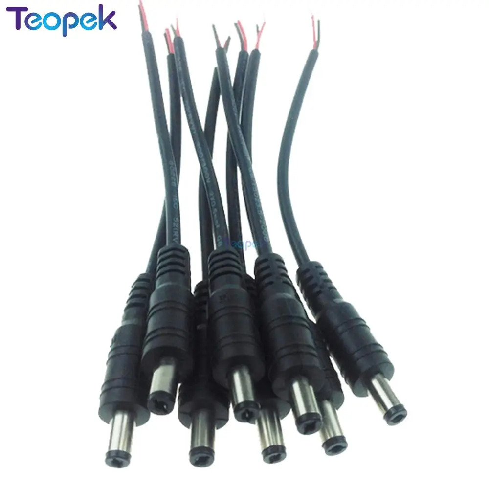  5.5mm x 2.1mm DC Jack Connectors Power Extension Cable 22AWG Female Male Plug Adapter For CCTV Camera 5050 3528 LED Strip | Обустройство