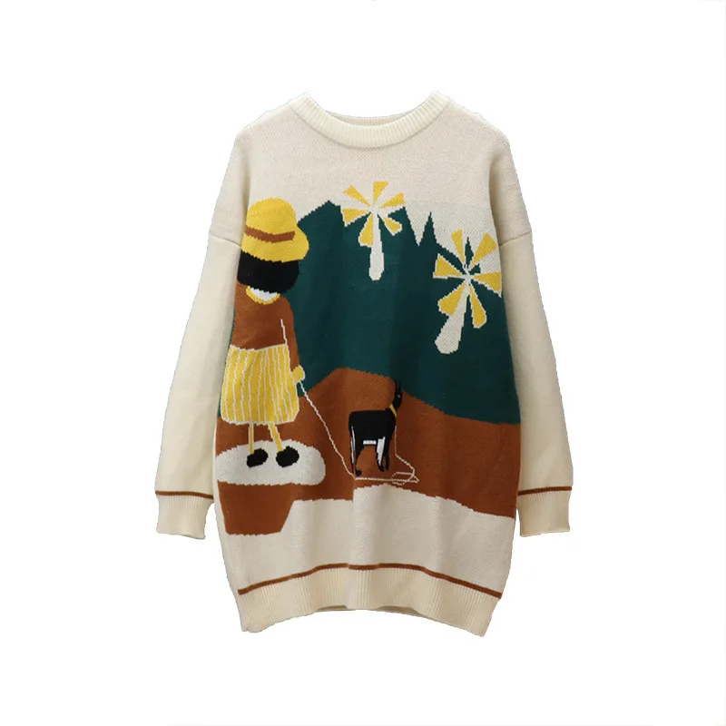 

is lazy cartoon new sweater qiu dong outfit and thicken sweet wind han edition in the female students take a sweater