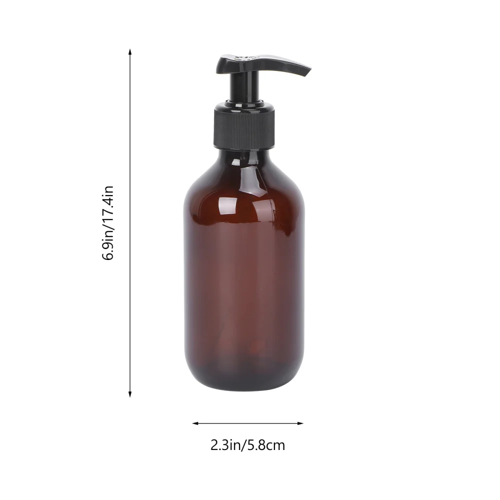 

4Pcs 300ml PE Emulsion Bottle Sanitizer Subpackaging Bottle Empty Refillable Bottle Brown