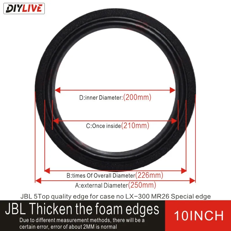 DIYLIVE 10 дюймовые ремонтные аксессуары поролоновая сторона складной сабвуфер