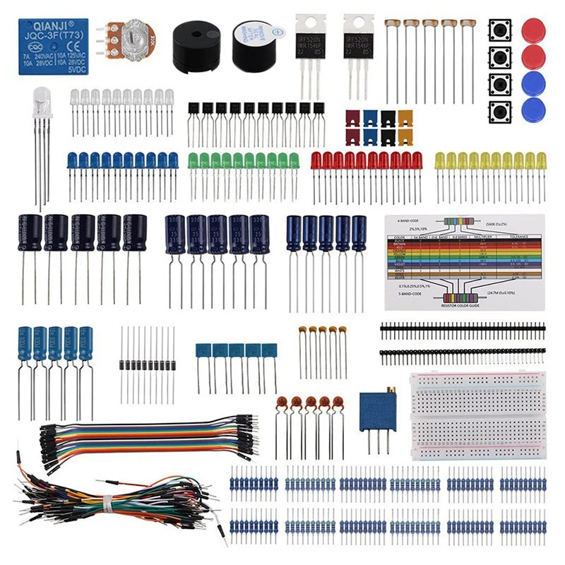 

Подходит для Arduino Raspberry Pi Базовый комплект Компоненты экспериментальные аксессуары зуммер 400-Hole макет