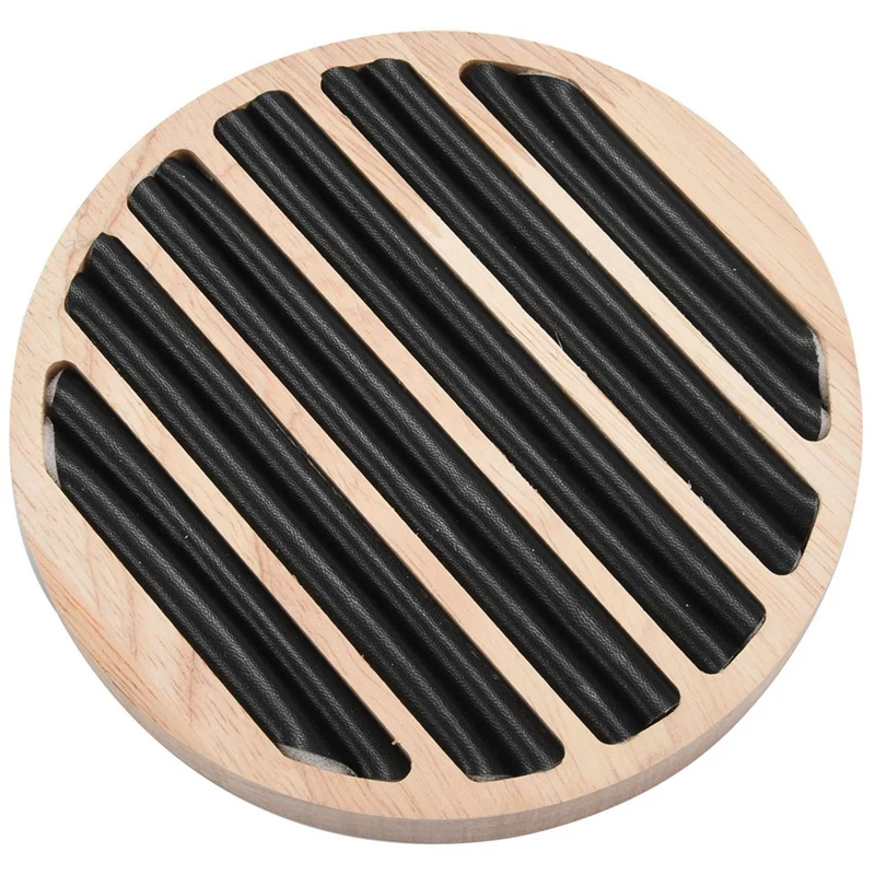 

1 Pc Rings Display Tray Wooden Round Ring Holder Showing Plate Black & 1x Jewelry Display Tray Solid Wood White 4 Layers