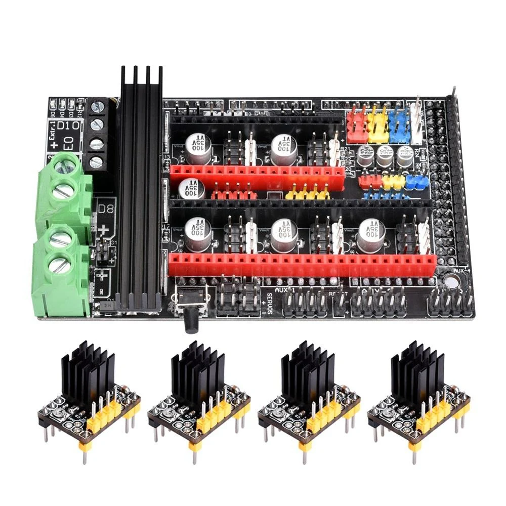 4 шт. TMC2130 DIY режимом Драйвер шагового двигателя + Улучшенный Ramps 1 6 плюс Управление