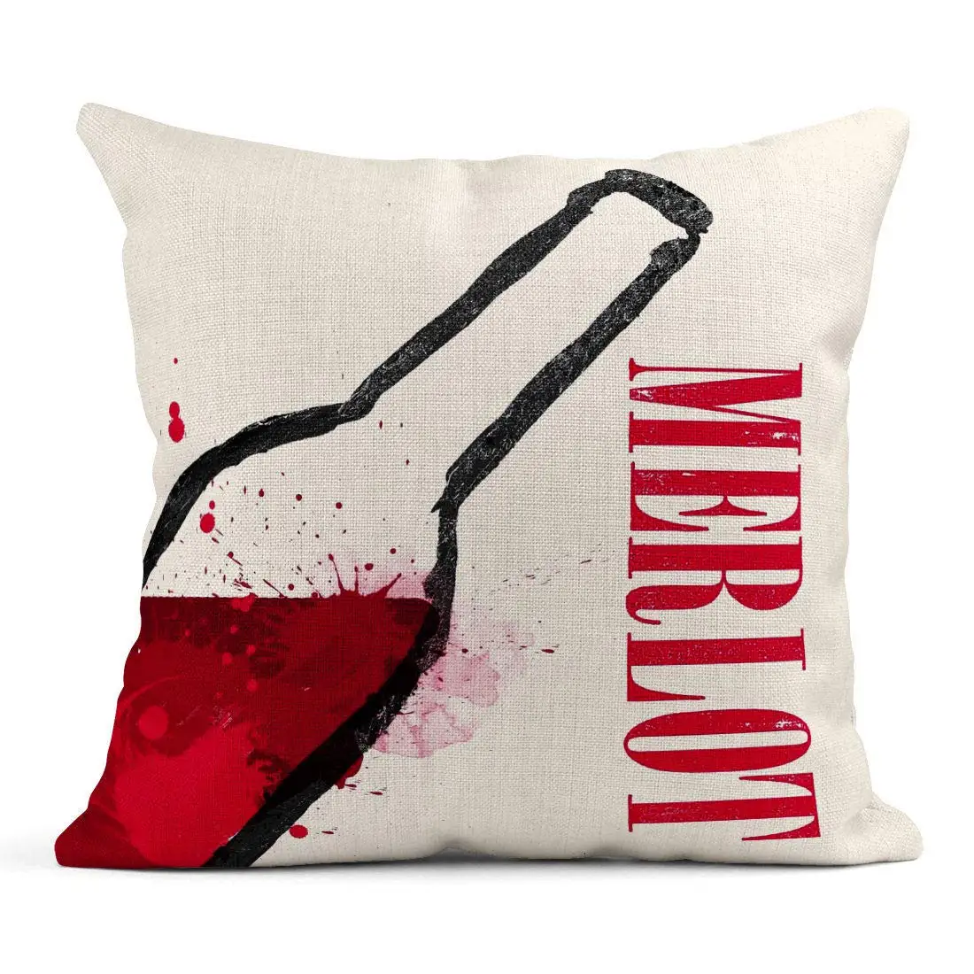 

Linen Throw Pillow Cover Case Artist Series Wine Spirits Decorative Pillow Cases Covers Home Decor Square 16 x 16 Inches Pillow