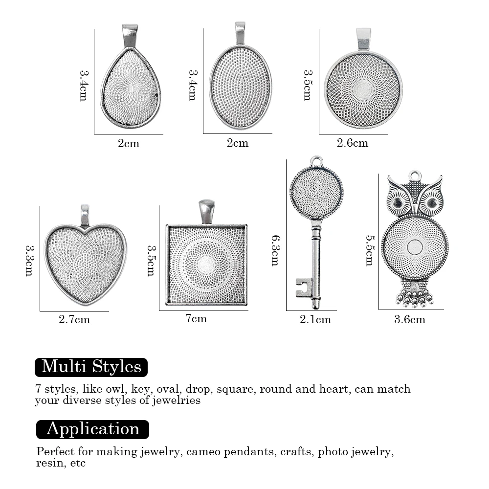 54 шт цветов набор подвесных лотков круглый ободок со стеклянным куполом кабошона