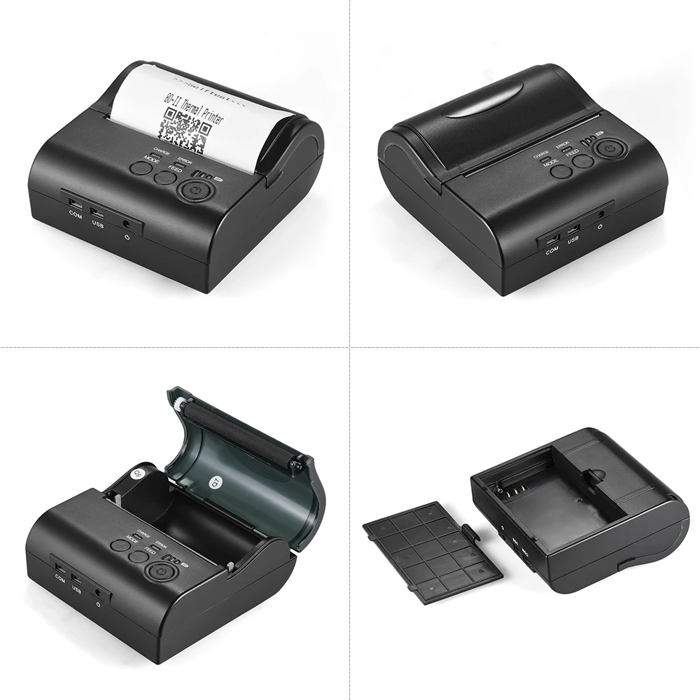 POS 8001DD 80 мм Мини Портативный беспроводной USB термопринтер квитанция билета касса