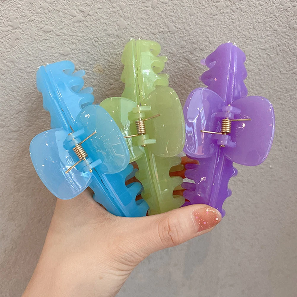 

Hot Sale Solid Color Claw Clip Large Barrette Crab Hair Claws Bath Clip Ponytail Clip For Women Girls Hair Accessories Gift