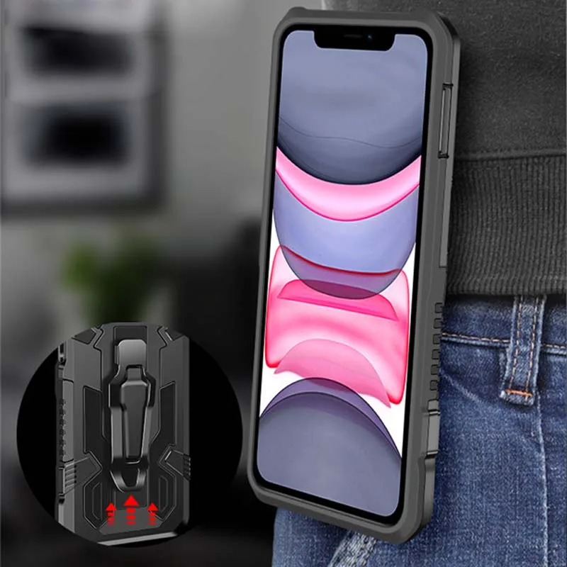 

Shockproof Case Armor With Belt Clip Hard Cover For Iphone 12 12Mini 12Pro 12ProMax 11ProMax 11 11Pro X XS XSMax 6 6Plus HA005