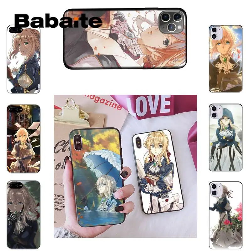 Babaite фиолетовый Evergarden чехол для телефона funda iPhone 8 7 6 6S Plus X XS Макс 5 5S SE XR 11 11pro