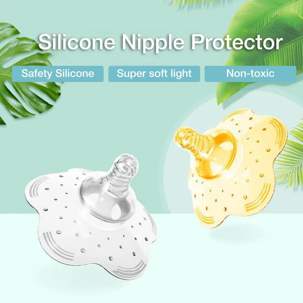 

Safety Silicone Nipple Shield Protector Nursing Pad Spill Prevention Breast Pad Teat Protection Cover Mat For Breast Feeding