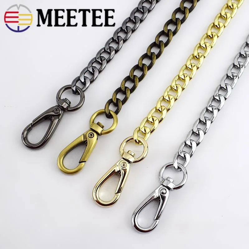 Meetee 60/100/110/120 см металлические цепи для сумок с пряжками сделай сам сменные ремни