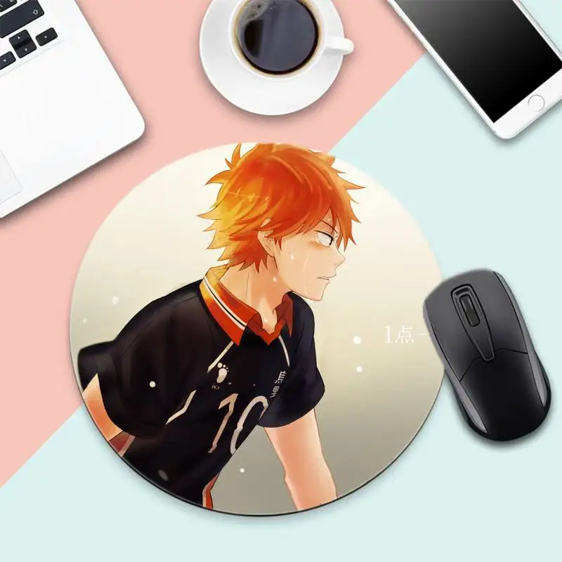 

Haikyuu anime Locking Edge Mouse Pad Game Desk Table Protect Game Office Work Round Mouse Mat pad XL Non-slip Laptop Cushion