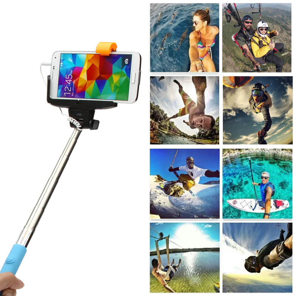 Для удаленной съемки управления монопод с кнопкой спуска затвора Выдвижная