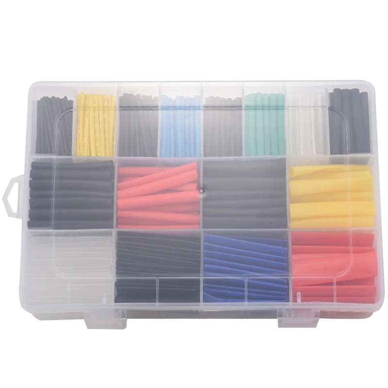 

Термоусадочная трубка 2:1, 6 цветов, 11 размеров, 580 шт.