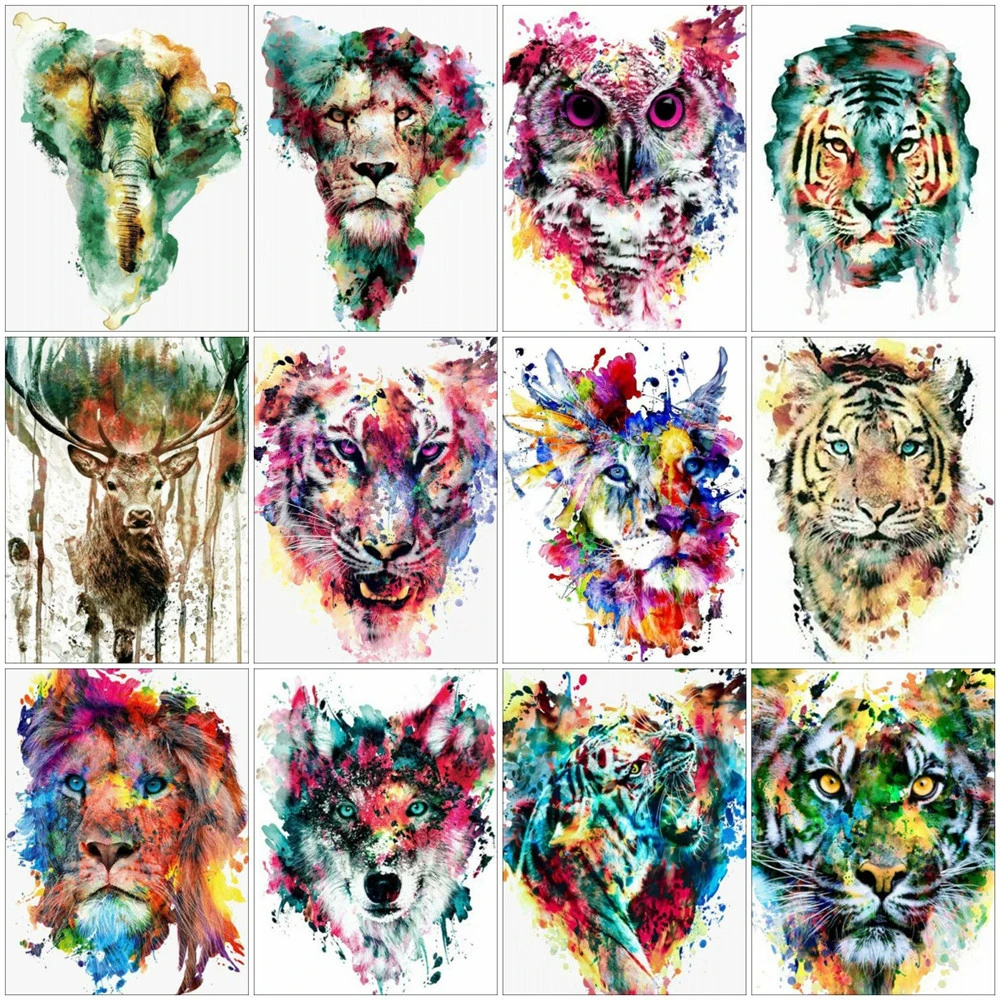 

Алмазная вышивка с изображением совы, тигра