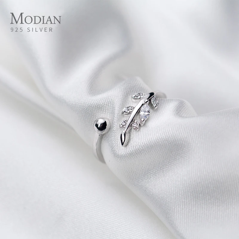Фото Modian обручальное кольцо для женщин 925 стерлингового серебра блестящее