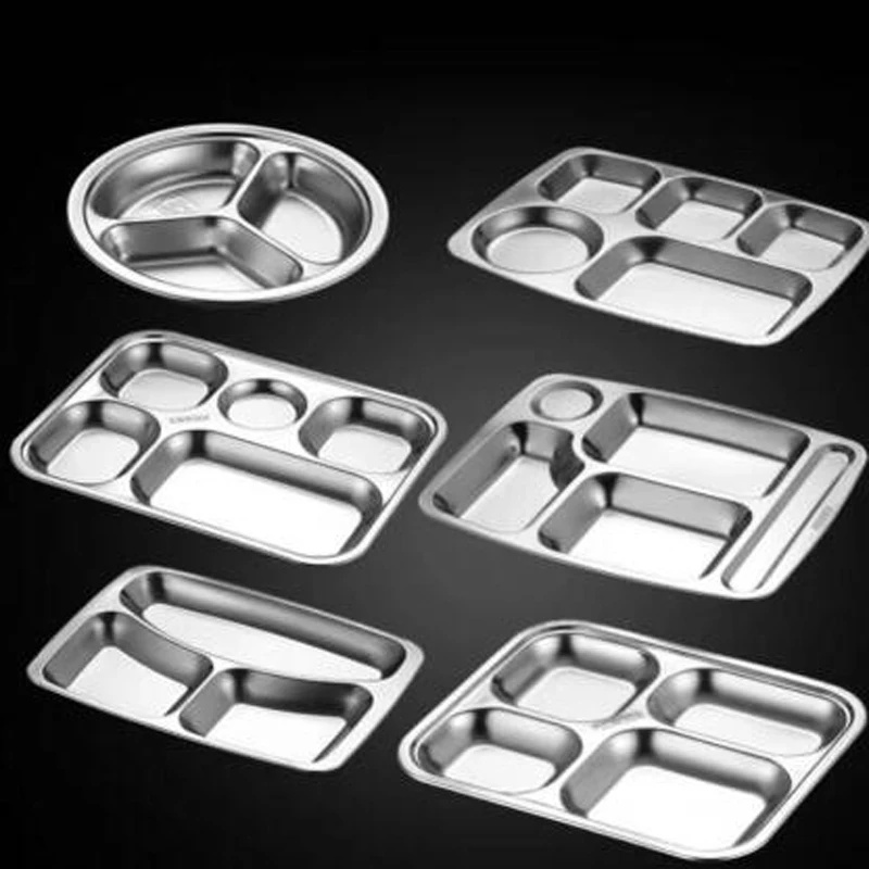 Многоцелевой Нержавеющая сталь разделенная обеденная лоток для обеда контейнер