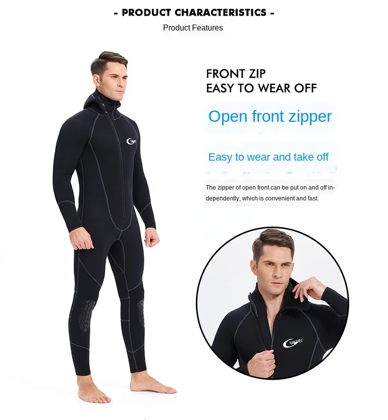 Гидрокостюм Мужской 5 мм Женский гидрокостюм для подводного плавания