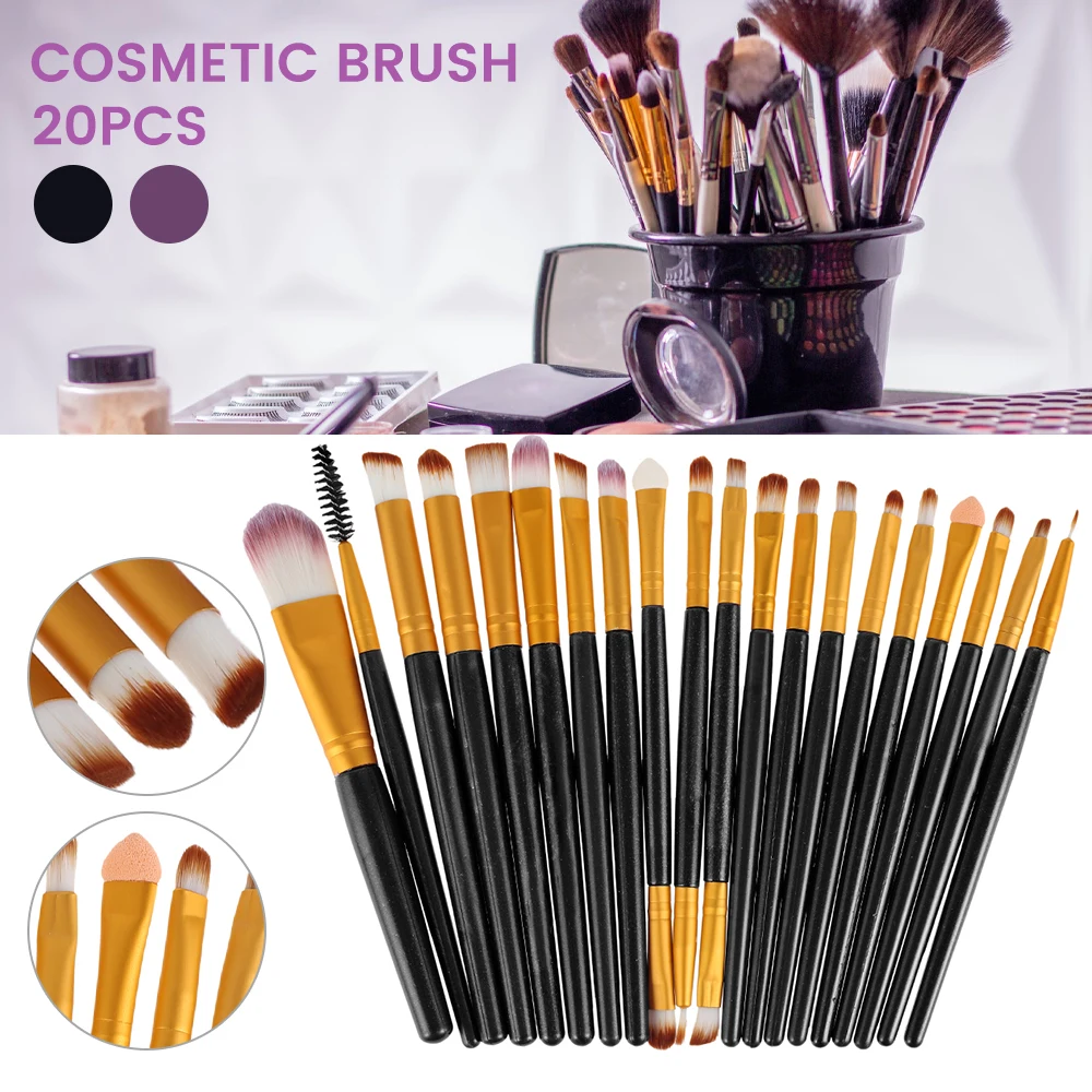 

20Pcs/Set Professional Makeup Brushes Kit Foundation Eyeshadow Eyebrow Concealer Brush Make-Up Tools Beauty Cosmetic Tool Kit