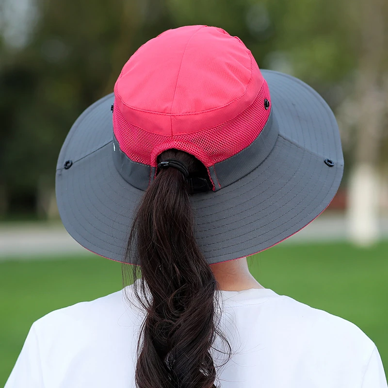 

2021 Simple UPF 50+ Sun Hat Bucket Summer Men Women Fishing Boonie Hat Sun UV Protection Long Large Wide Brim Bob Hiking Outdoor