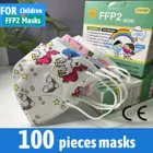 10 шт.кор. милые дети 5 слоев KN95 маска Детские пыли KN95 фильтр FFP2 маска для лица для мальчиков и девочек CE респиратор автомобиля ffp2mask быстро
