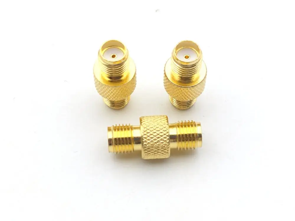 100 шт позолоченный SMA женский прямой RF адаптер разъем|female to female|female femalefemale connector |