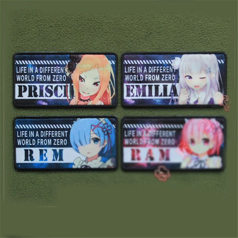 1 шт. аниме Re:Zero kara Hajimeru Isekai Seikatsu мультфильм Ram Rem нашивка вышитый нагрудный знак