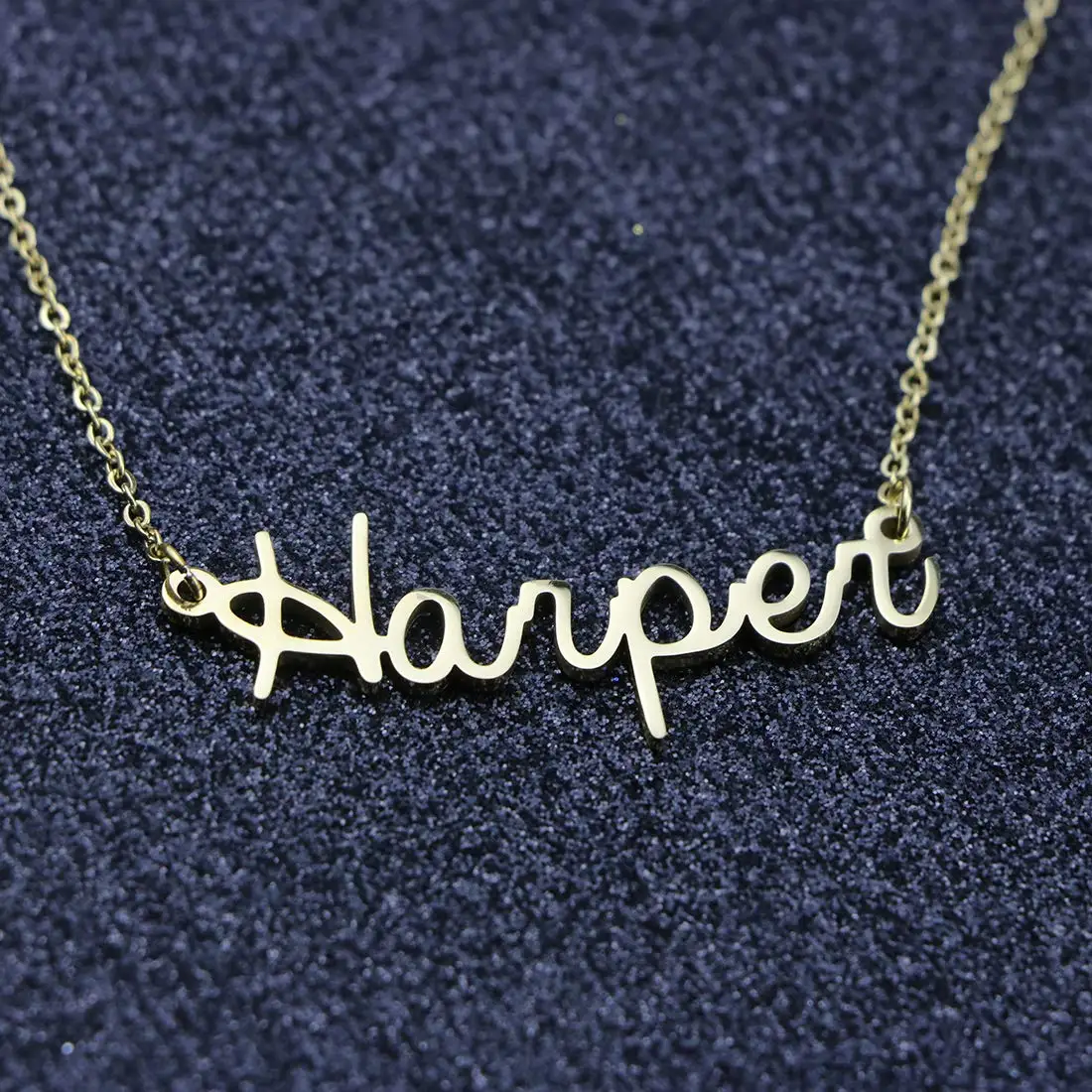 

Новая мода Золотой Цвет пользовательское имя ожерелье Inoxydable Femme Collares Con Nombre