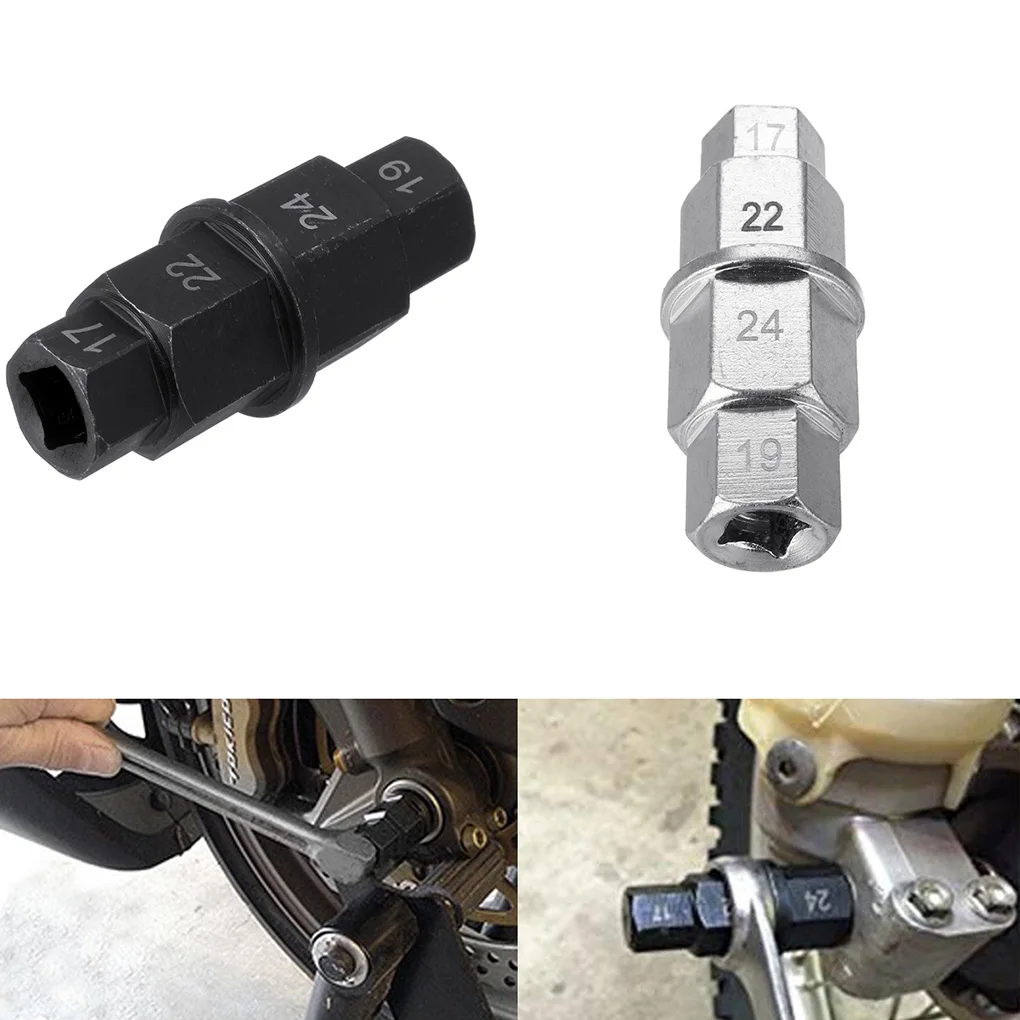 17/19/22/24mm Motorcycle Front Wheels Hex Key Spindle Wrench Driver Removal Tool 3/8&quot Drive Disassembly Wrenches Hand Tools |