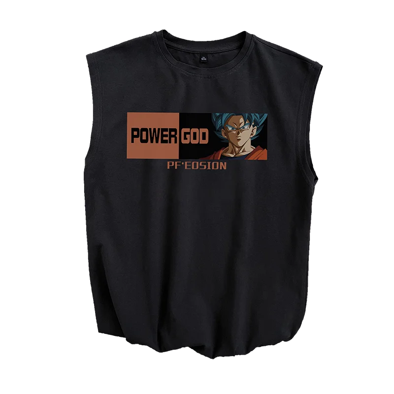 Майка мужская с буквенным принтом модная тенниска без рукавов повседневный