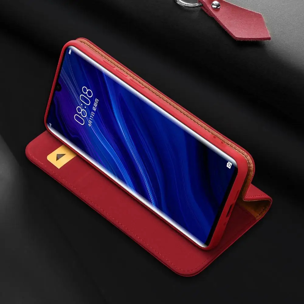 DUX DUCIS для Huawei P30 pro роскошный Магнитный флип-чехол из натуральной кожи с полным