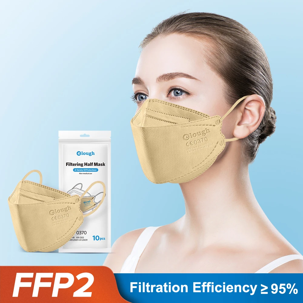 Elough FFP2 маски 12 цветов KN 95 4 слойная Корейская Рыба для взрослых KN95 Mascarilla FPP2 Homologada FP2