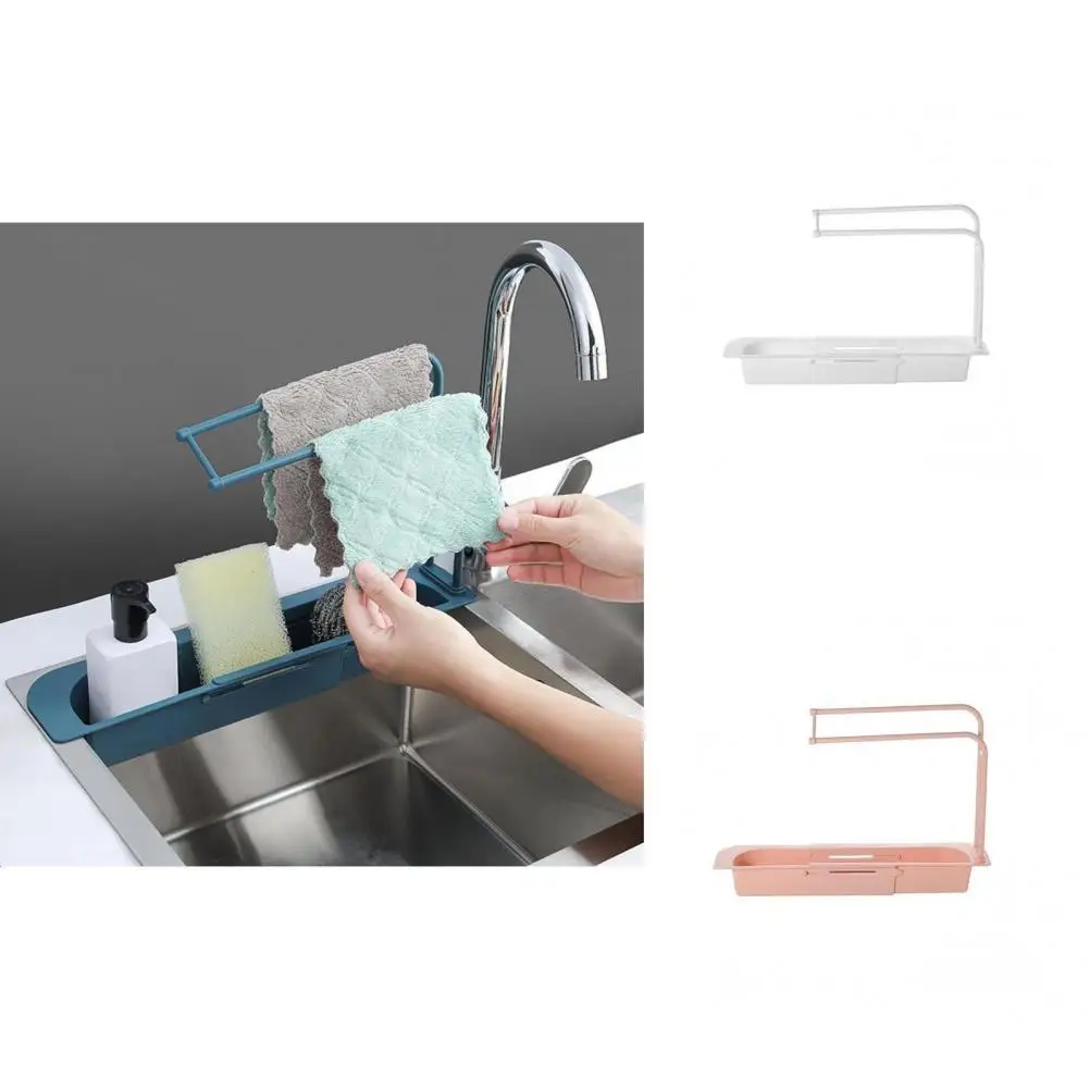 

4 Colors Attractive Extendable Anti-cracking Drain Organizer Rack Reusable Drain Organizer Rack Durable Kitchen Supplies