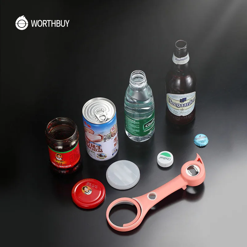 WORTHBUY 6 in 1 Открывалка для бутылок Многофункциональная Пластиковая консервная