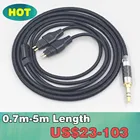 Нейлоновый кабель OFC для наушников Sennheiser HD580, HD600, HD650, HDxxx, HD660S, HD58x, HD6xx, LN007508