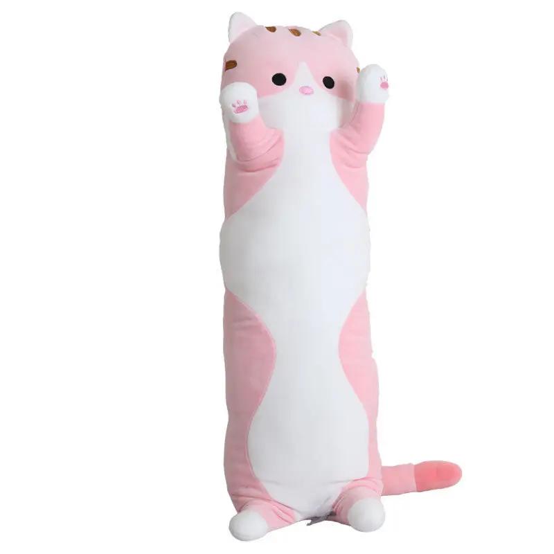 Random color Новинка, креативная Кукла Kawaii с длинным котом, мягкие животные, подушка для ленивого сна, игрушки для детей, милые плюшевые игрушки для детей, подарки на день рождения - Цвет: Random color