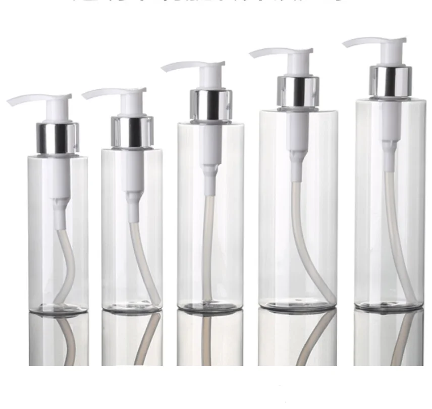

12pcs/lot 100ml 120ML 150ML Empty Refillable Lotion Bottle With Pump For Shampoo Cosmetic Travel Package 200ML 250ML