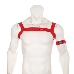 Нижнее белье мужские ремни сексуальное тело груди костюмы Высокий эластичный бандаж костюм с повязку человек ночной клуб одежда для сцены